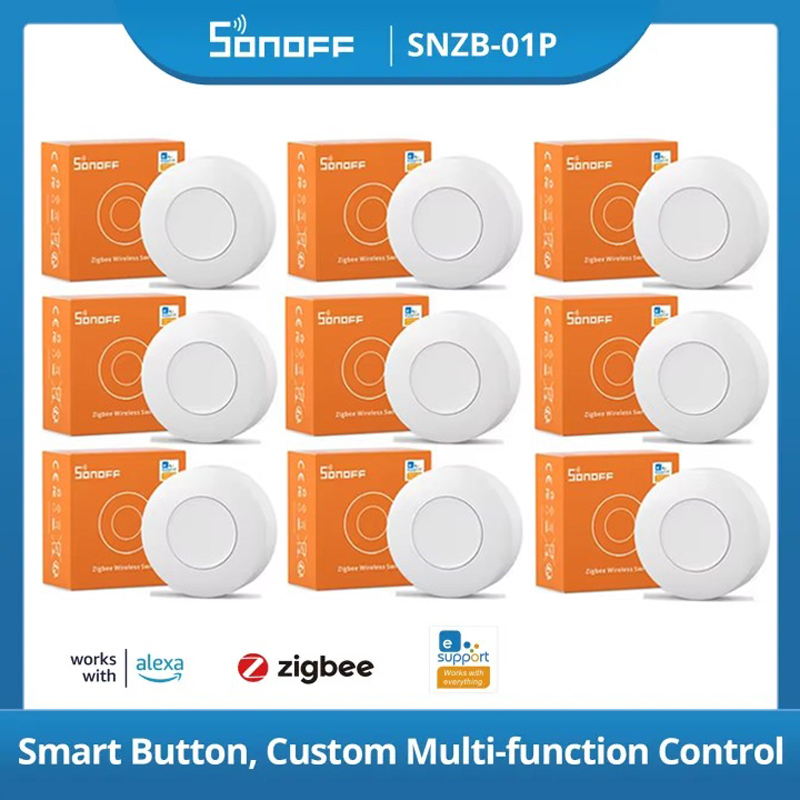 Sonoff - SONOFF Zigbee SNZB-01P ปุ่มสวิตช์ไร้สาย ควบคุมบ้านอัจฉริยะ รองรับการควบคุมผ่านแอป