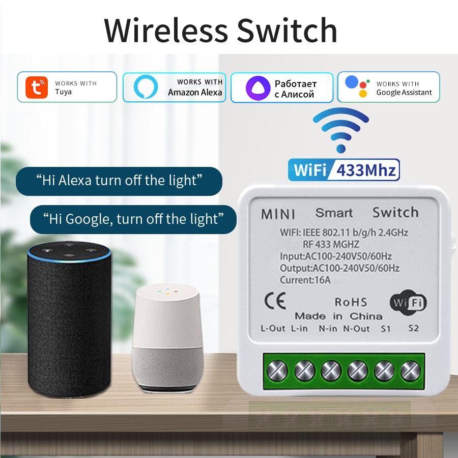 Smart Relay Tuya - สวิตช์อัจฉริยะ WiFi 16A 20A ควบคุม 2
