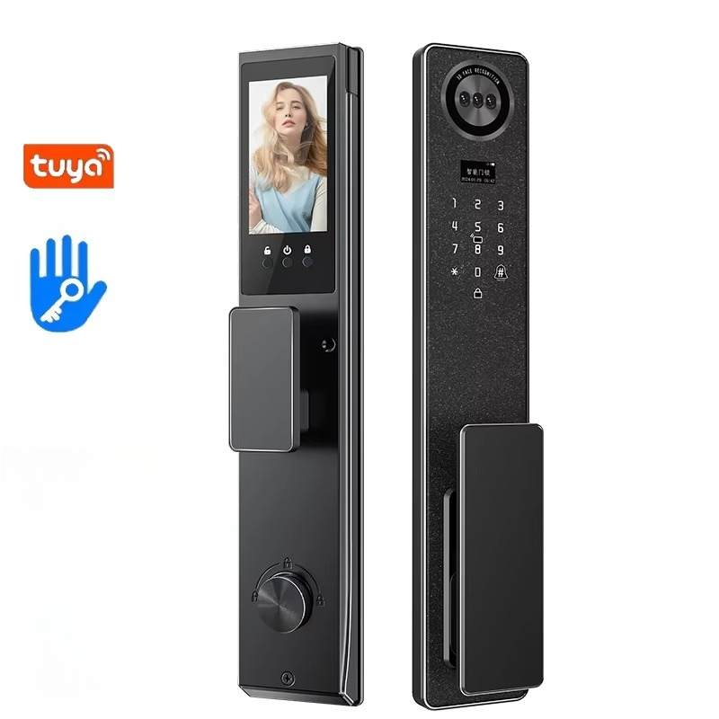 Tuya Smart - ทูย่า ไวไฟสมาร์ทล็อคประตู, ล็อคลายนิ้วมือไบโอเมตริกซ์สำหรับบ้าน, รหัสผ่านปุ่มกดล็อคอิเล็กทรอนิกส์, ล็อคความปลอดภัยประตูหน้าป้องกันการโจรกรรม