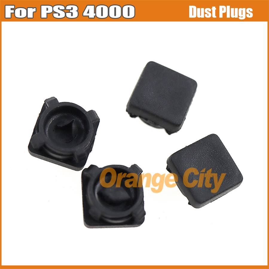 Shelly Plug - 1 ชุดสำหรับ PS3 สลิม 4000 พลาสติกสีดำแผ่นกันฝุ่นสกรูรูปลอกฝุ่นเท้าแผ่นปุ่มเกมคอนโซล