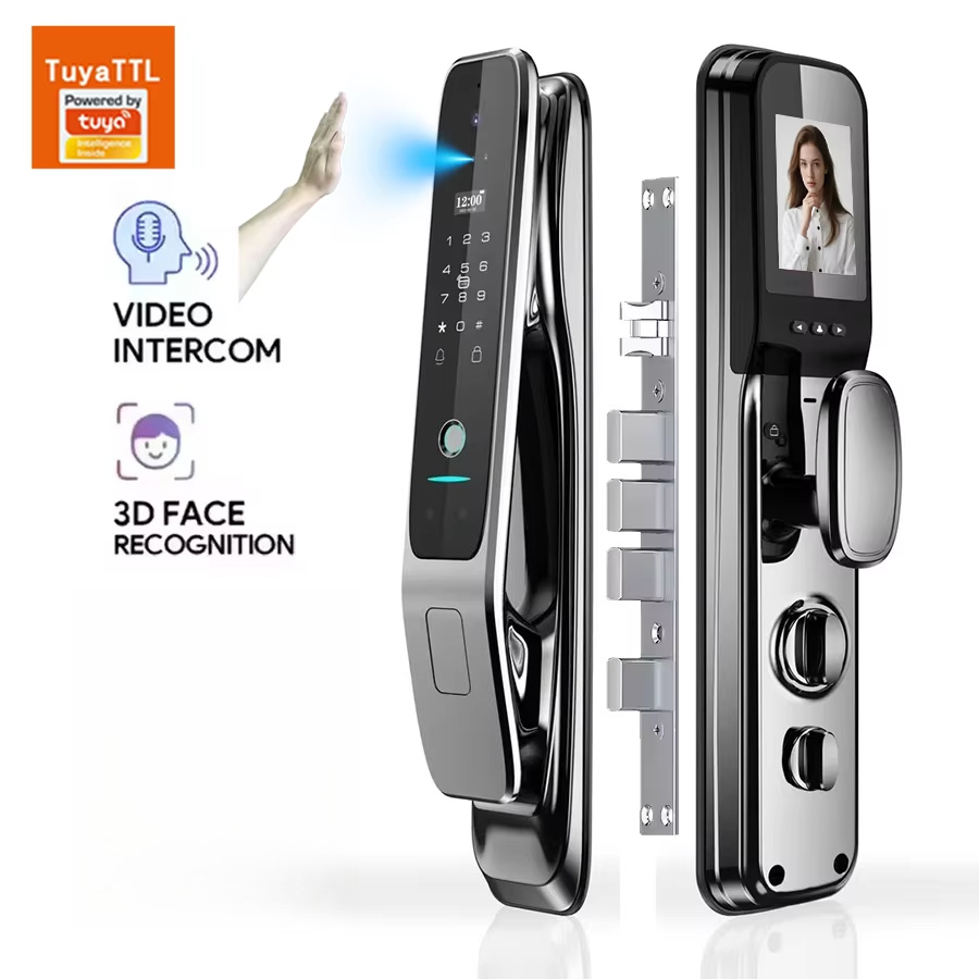 Tuya Smart - กุญแจล็อคประตูอัจฉริยะอัตโนมัติ Tuya พร้อมระบบจดจำใบหน้า 3 มิติ และลายนิ้วมือ