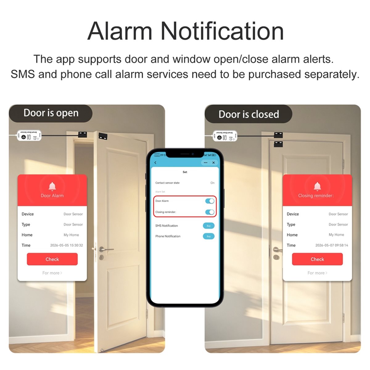 Tuya Smart - อัปเดต รีโมทคอนโทรลเปิดประตูโรงรถอัจฉริยะ พร้อมเซ็นเซอร์ประตูแบบมีสาย 5 เมตร ควบคุมผ่านแอป