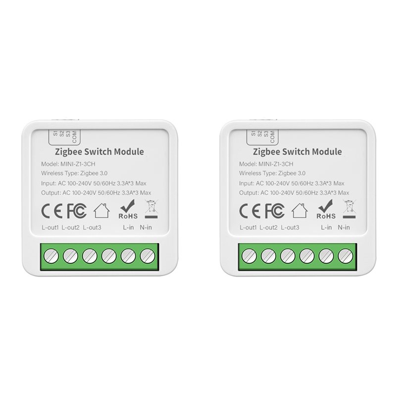 Smart Relay Tuya - สวิตช์อัจฉริยะ ABGR-2X Tuya Zigbee 3 ช่อง