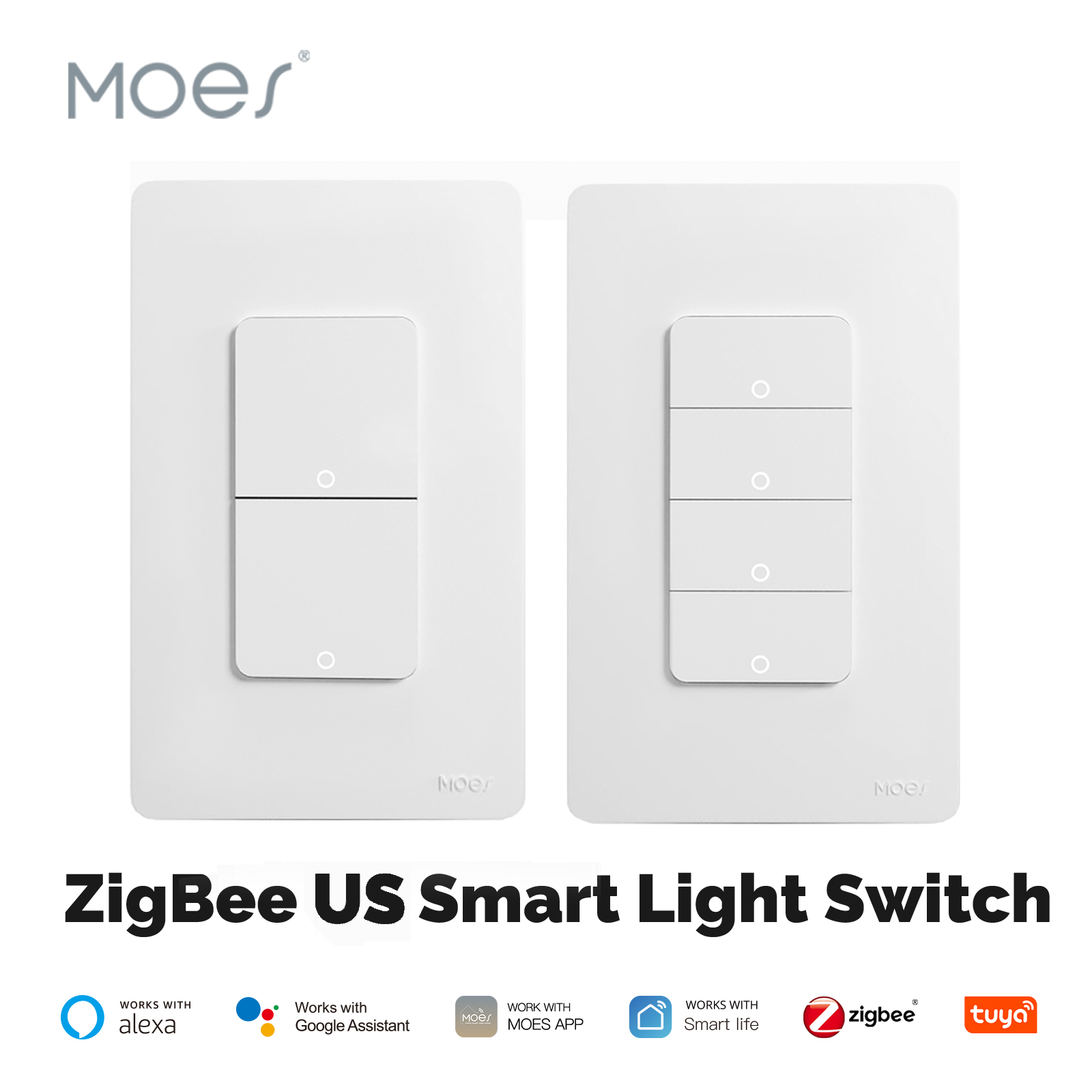 Sonoff Basic - MOES Tuya ZigBee สวิตช์ไฟสมาร์ท US Push