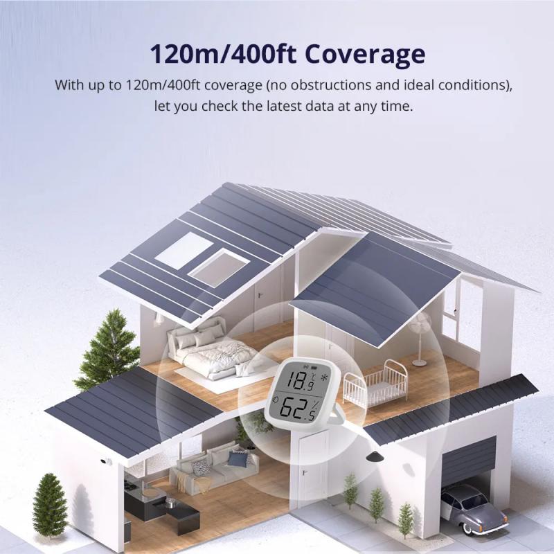 Sonoff - เซ็นเซอร์วัดอุณหภูมิและความชื้นอัจฉริยะ SNZB-02D SONOFF Zigbee LCD สำหรับการตรวจสอบการใช้งานในครัวเรือนแบบเรียลไทม์พร้อมหน้าจอ