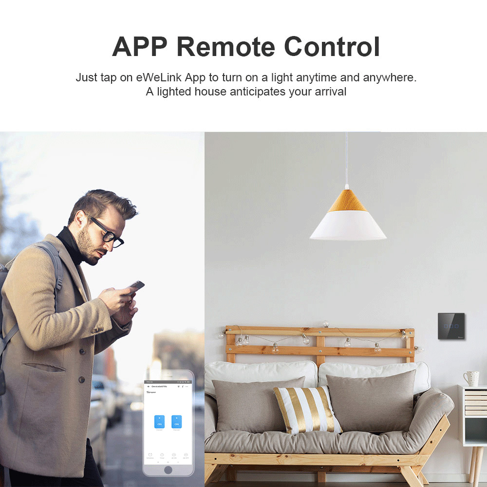 SONOFF T3EU สีดำ WiFi สมาร์ทสว - Sonoff Basic บทวิจารณ์และราคา