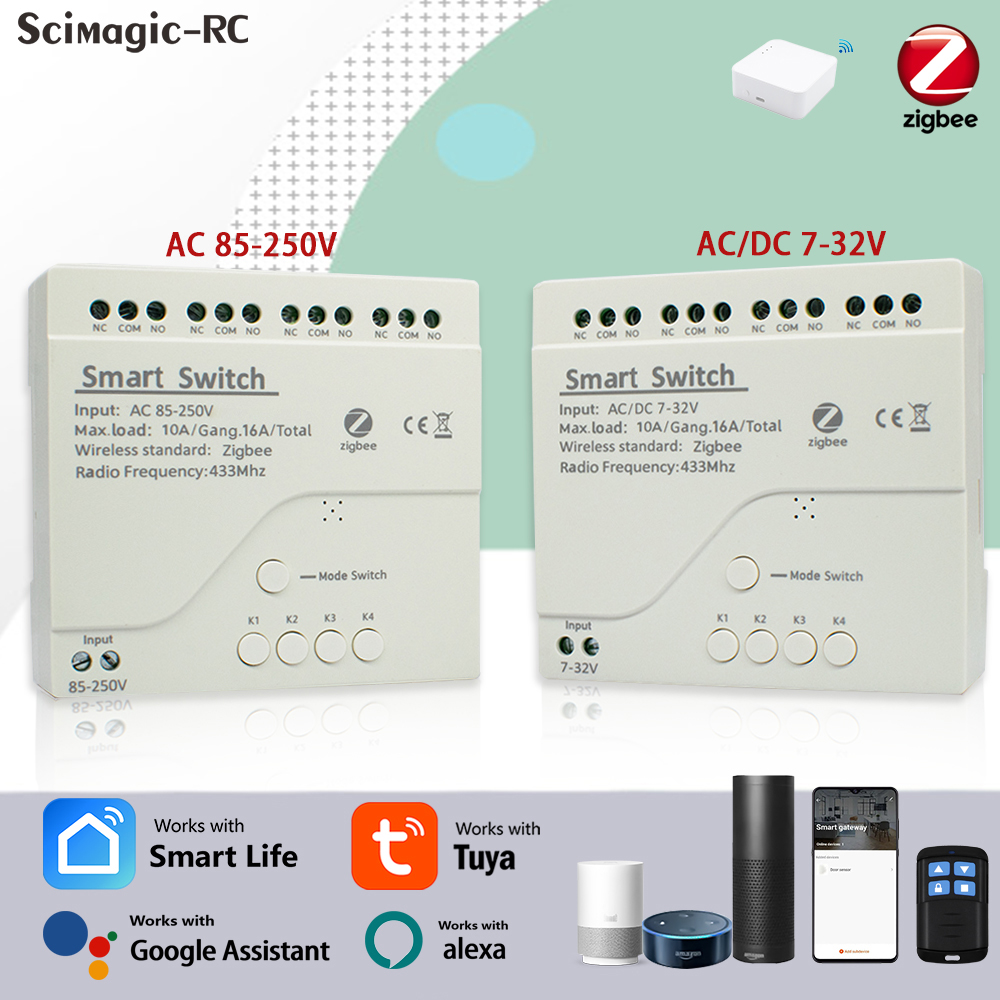 โมดูลรีเลย์สมาร์ทโฮม 4CH Zigbe - Smart Relay Tuya บทวิจารณ์และราคา