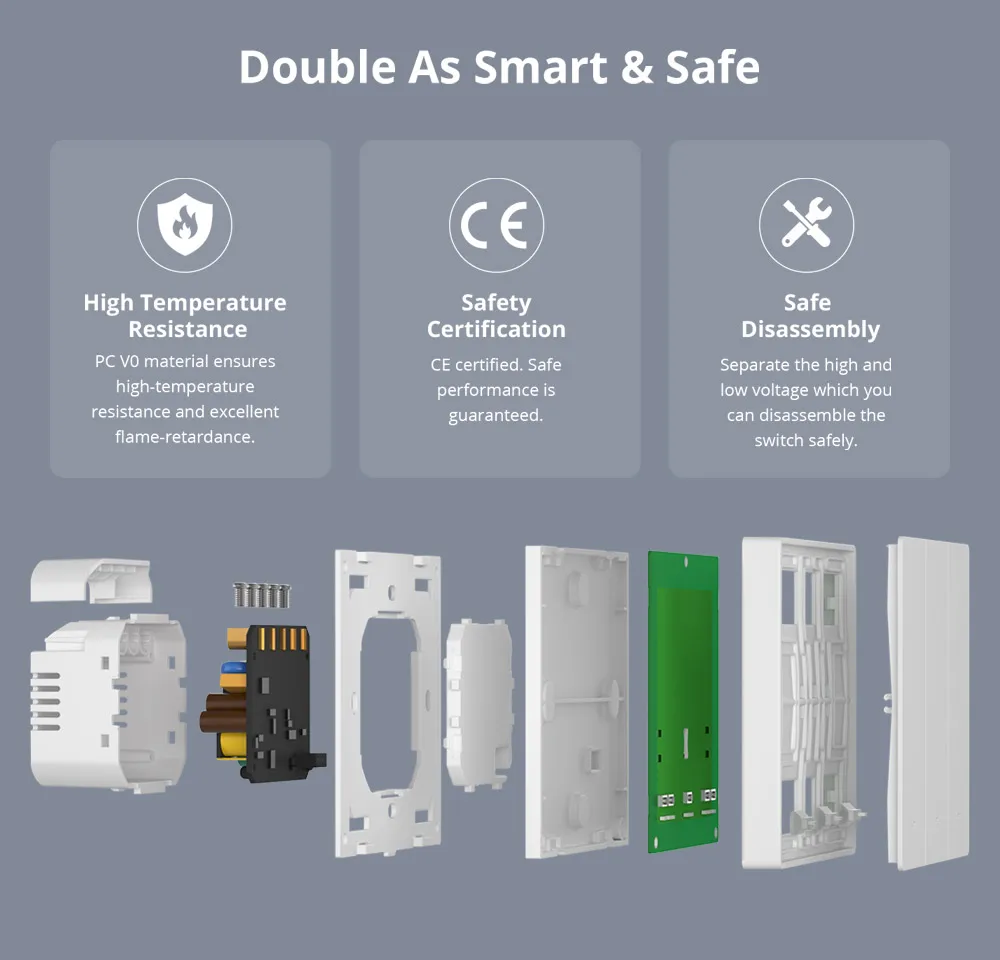 สวิตช์ผนังอัจฉริยะ SONOFF M5 M - Sonoff บทวิจารณ์และราคา