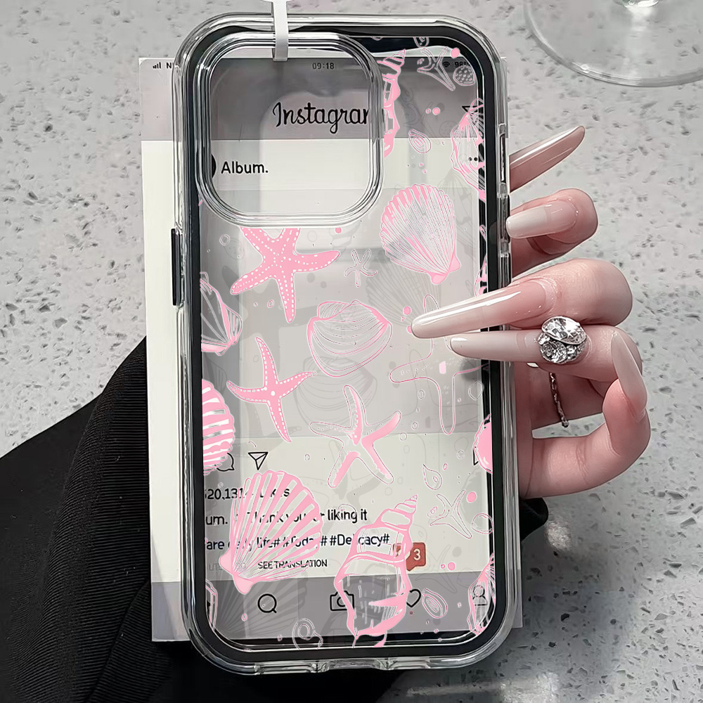 เคสโทรศัพท์ใสลายเปลือกหอยสีชมพ - Shelly บทวิจารณ์และราคา