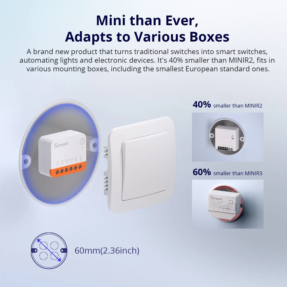 Sonoff Mini R4 Extreme Sonoff  - Sonoff Mini R4 บทวิจารณ์และราคา