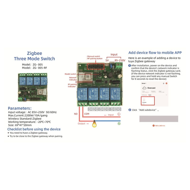 [NEWA08R] โมดูลสวิตช์อัจฉริยะ  - Smart Relay Tuya บทวิจารณ์และราคา