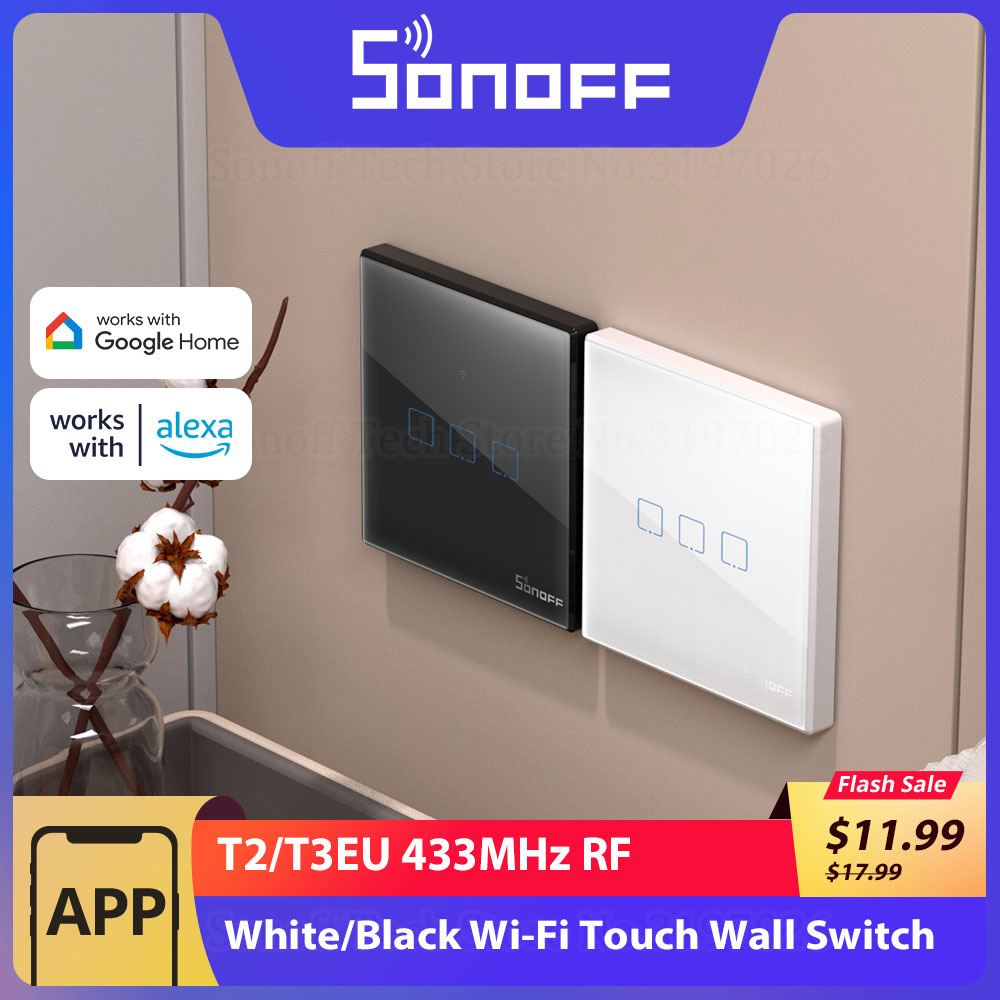 SONOFF T2/T3EU 433Mhz RF WiFi  - Sonoff Basic บทวิจารณ์และราคา