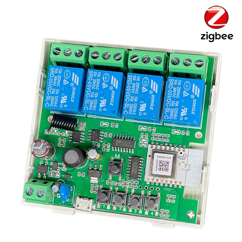 Tuya สมาร์ทซิกบี220V สวิตช์4ช่ - Tuya 4 Channel บทวิจารณ์และราคา