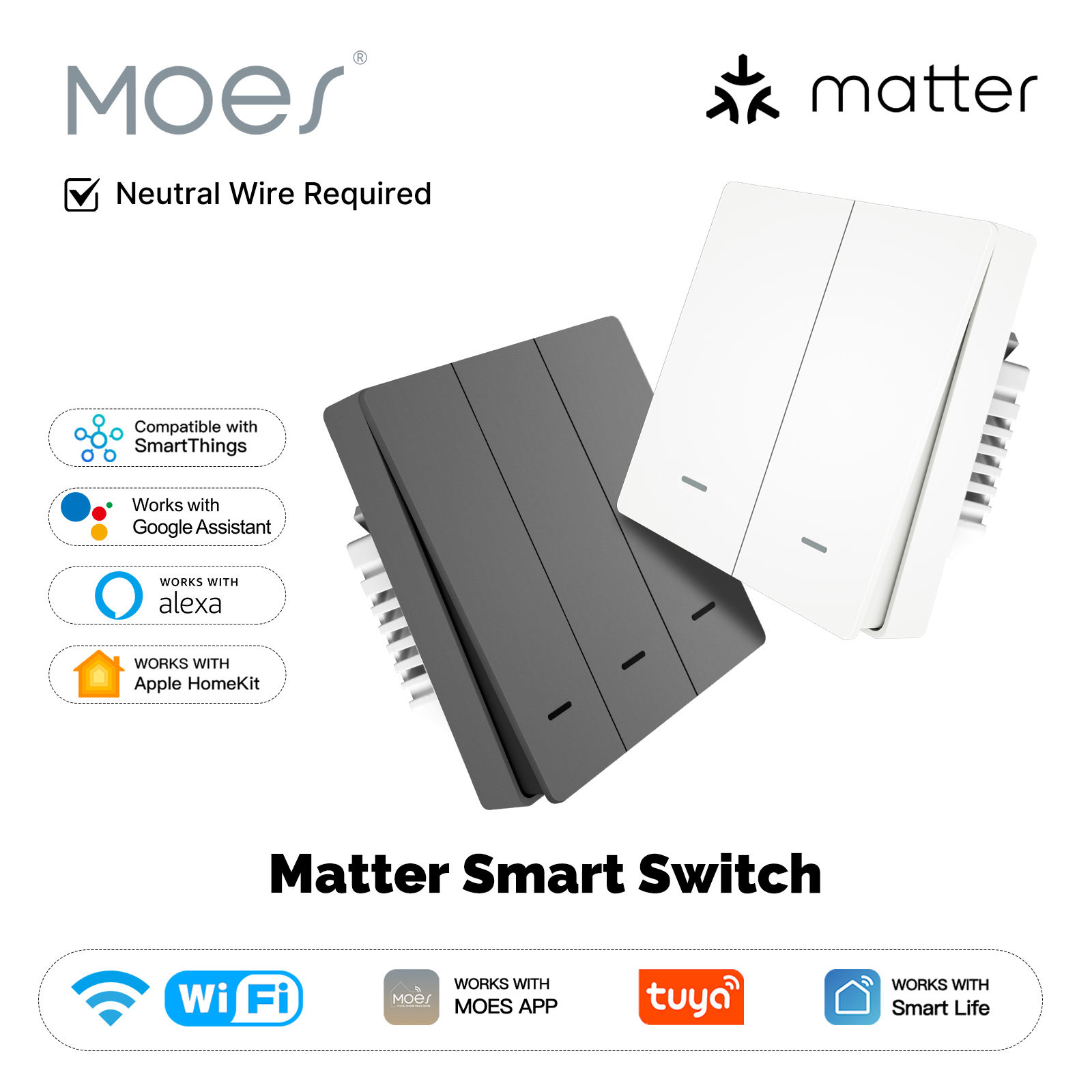 MOES Matter Tuya WiFi สมาร์ทปุ - Smart Relay Tuya บทวิจารณ์และราคา