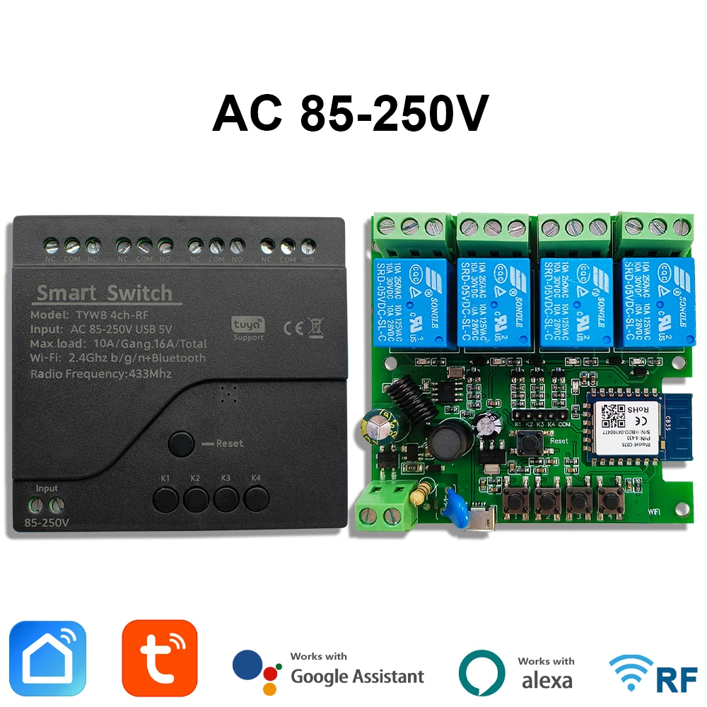 Tuya AC 85-250V 4 ช่อง WiFi Sm - Sonoff Mini R4 บทวิจารณ์และราคา