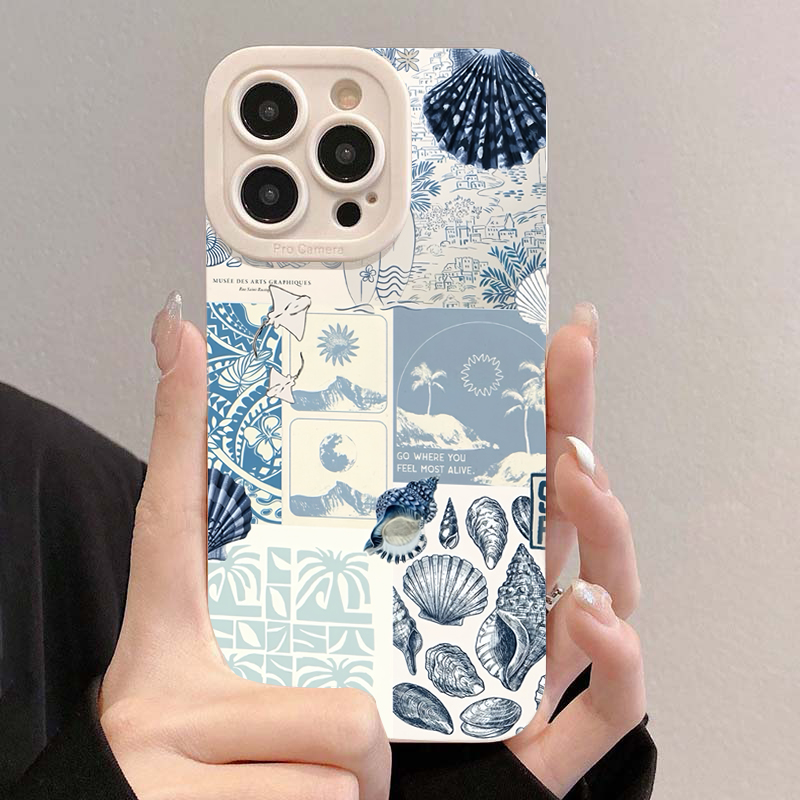 เคสโทรศัพท์ลายเปลือกหอยและสาหร - Shelly บทวิจารณ์และราคา