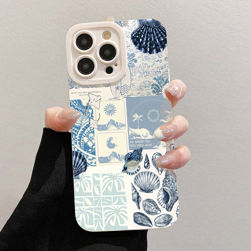 เคสโทรศัพท์ลายเปลือกหอยและสาหร - Shelly บทวิจารณ์และราคา
